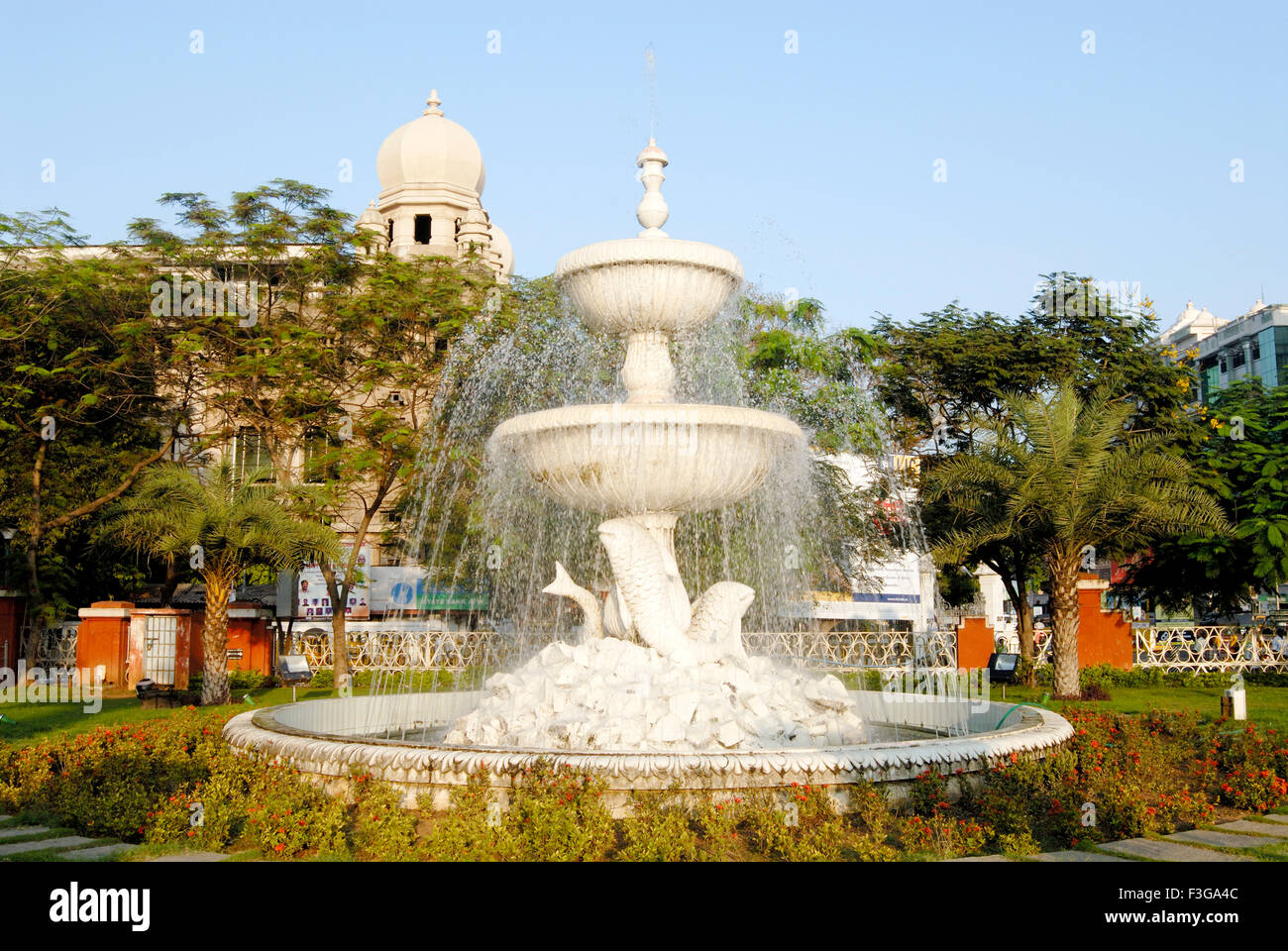 Splendid fountain at Chennai central railway station ; Madras ; Tamil