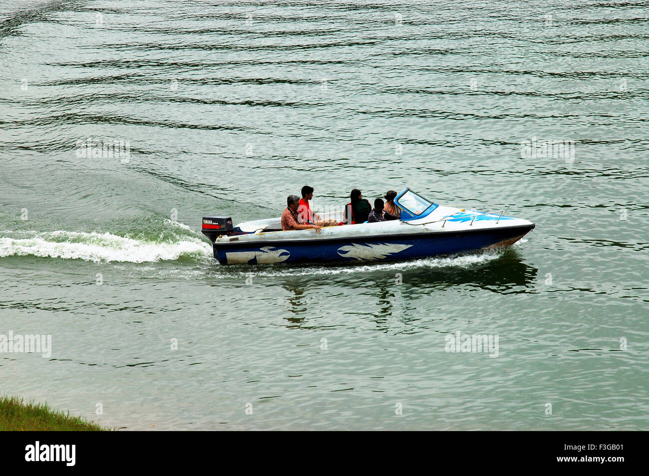 Two ladies at Panniar Lake 22 KMS from Munnar ; Kerala ; India Stock Photo