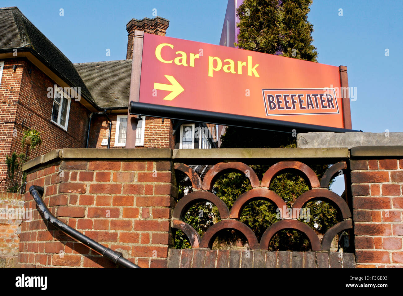 Car parking directions Beefeater Pub ; London ; U.K. United Kingdom