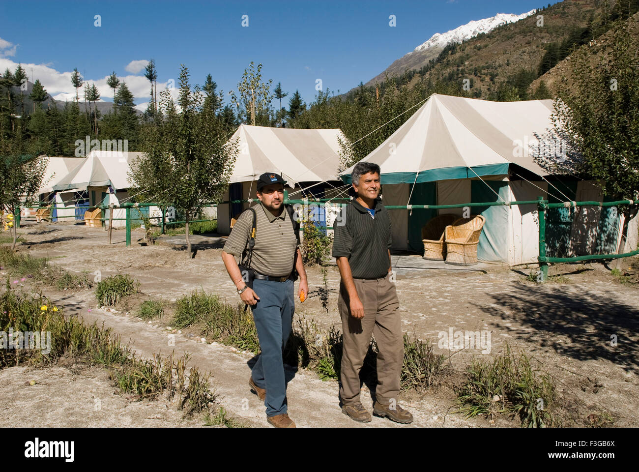 Banjara Camps at Sangla Valley ; Himachal Pradesh ; India Stock Photo