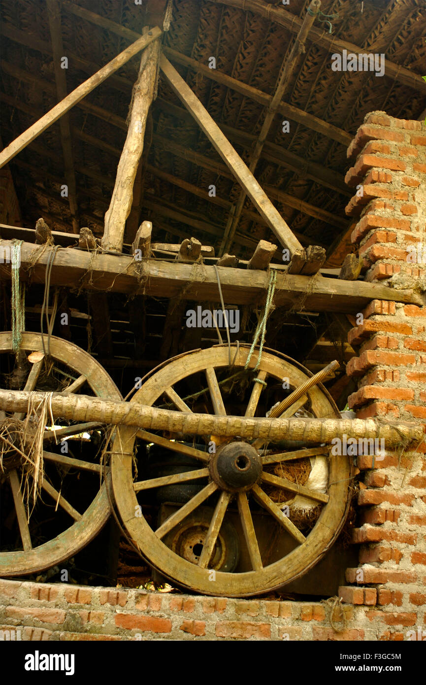 Bullock cart wheels ; Murud Janjira ; Raigad ; Maharashtra ; India