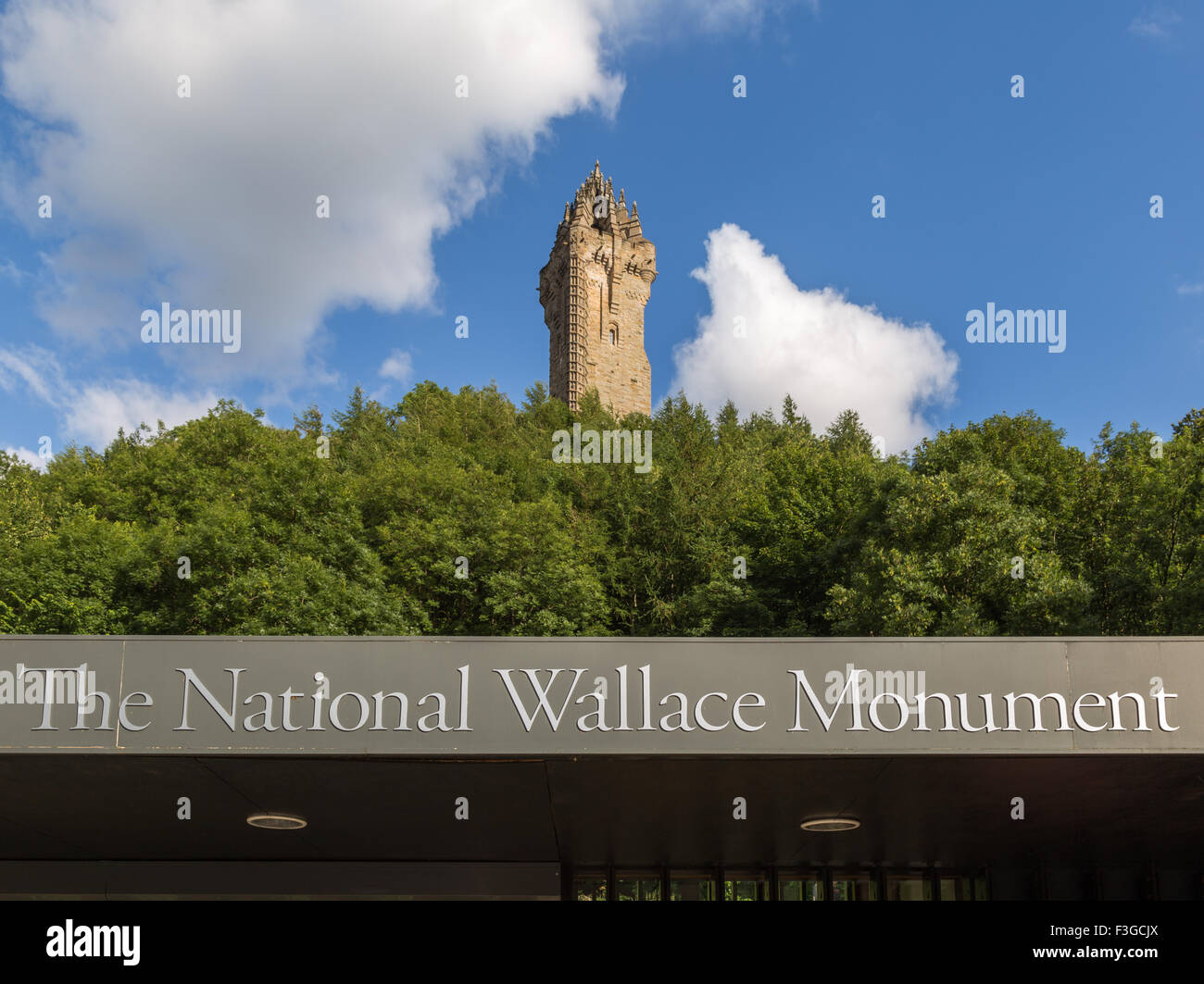The National Wallace Monument on Abbey Craig, Stirling in Scotland Stock Photo