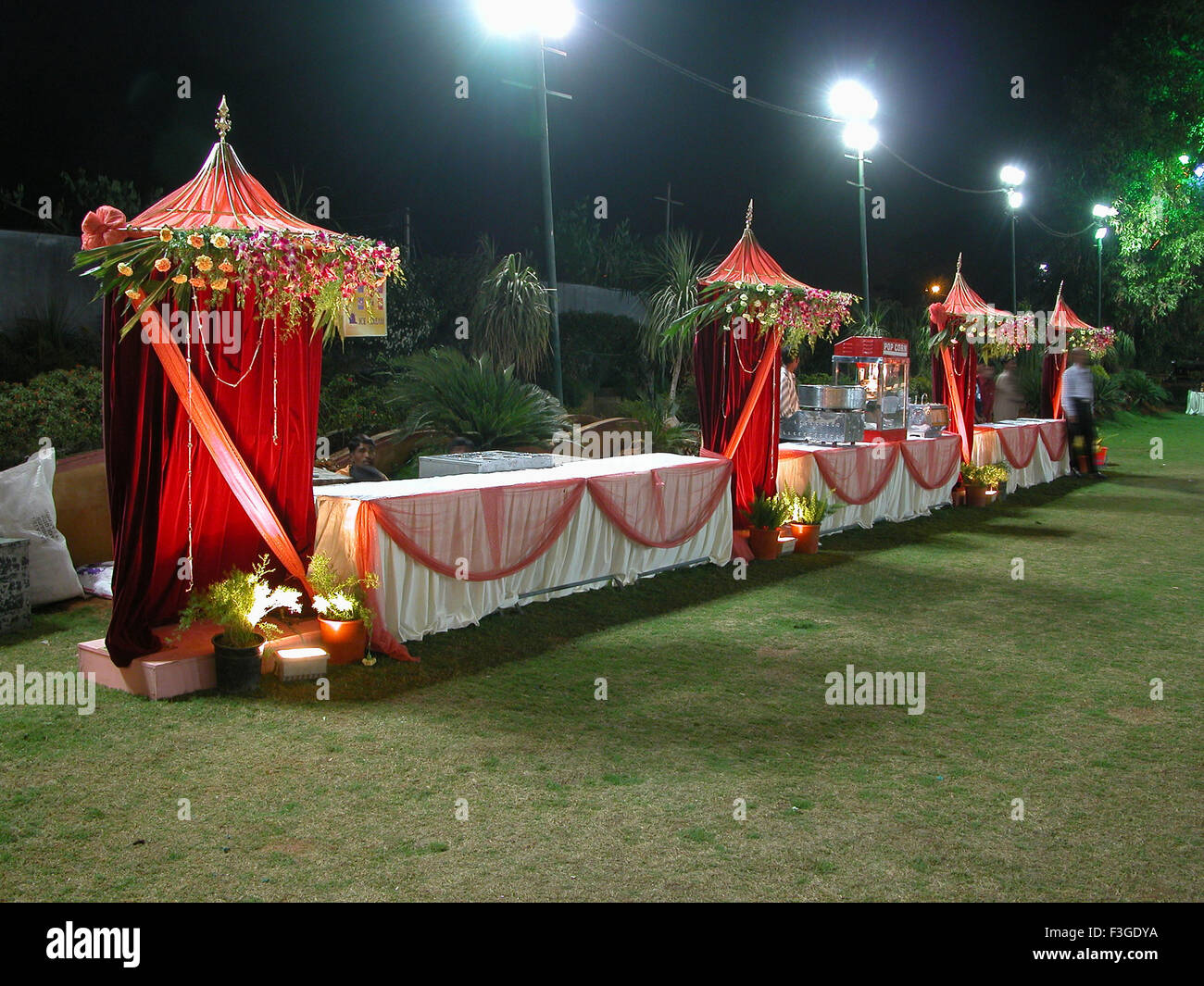Wedding decoration ; marriage arrangement ; India ; Asia Stock Photo