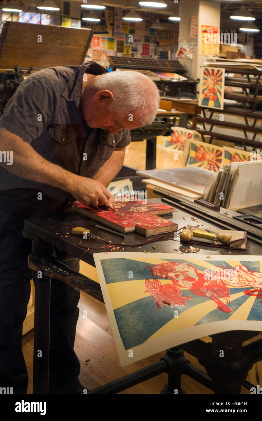 Hatch show print shop in Nashville Tennessee Stock Photo Alamy