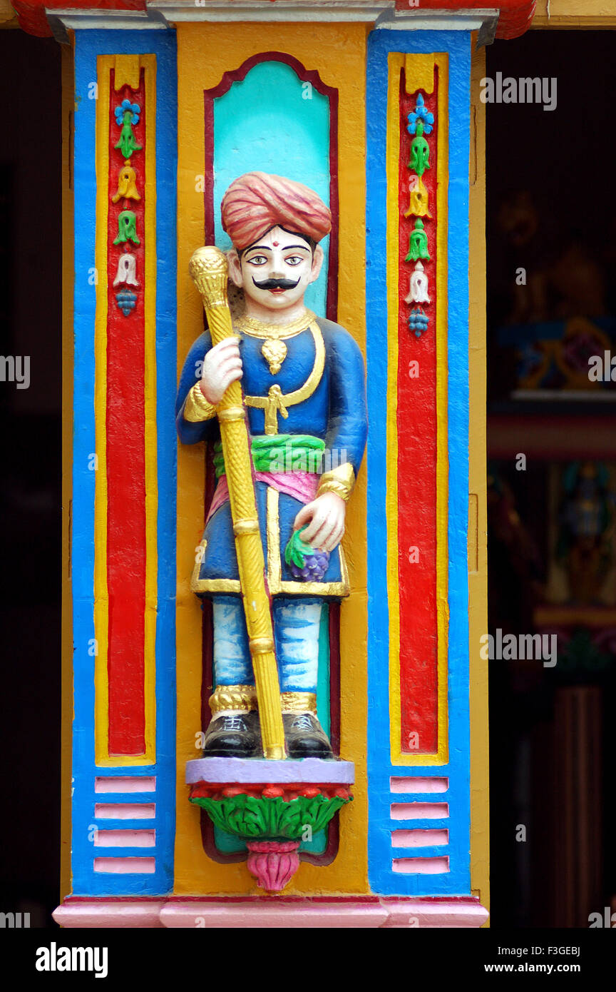 Dwarpal statue on Dariyalal temple ; Bhuj ; Kutch ; Gujarat ; India ; Asia Stock Photo