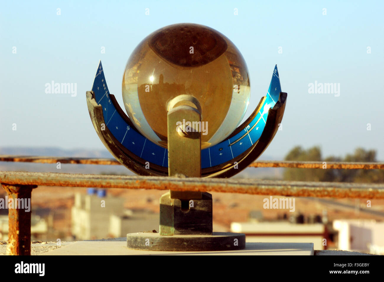 An apparatus showing path of sun in observatory in Bhuj; Kutch ; Gujarat ; India Stock Photo
