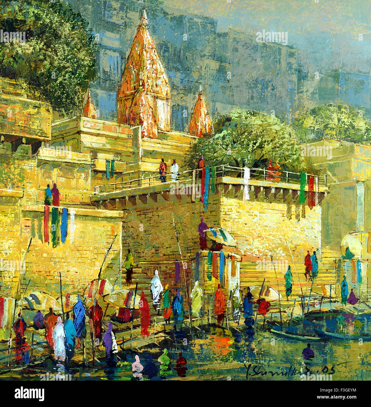 Painting, fine art, fineart, exhibition, India, Asia Stock Photo