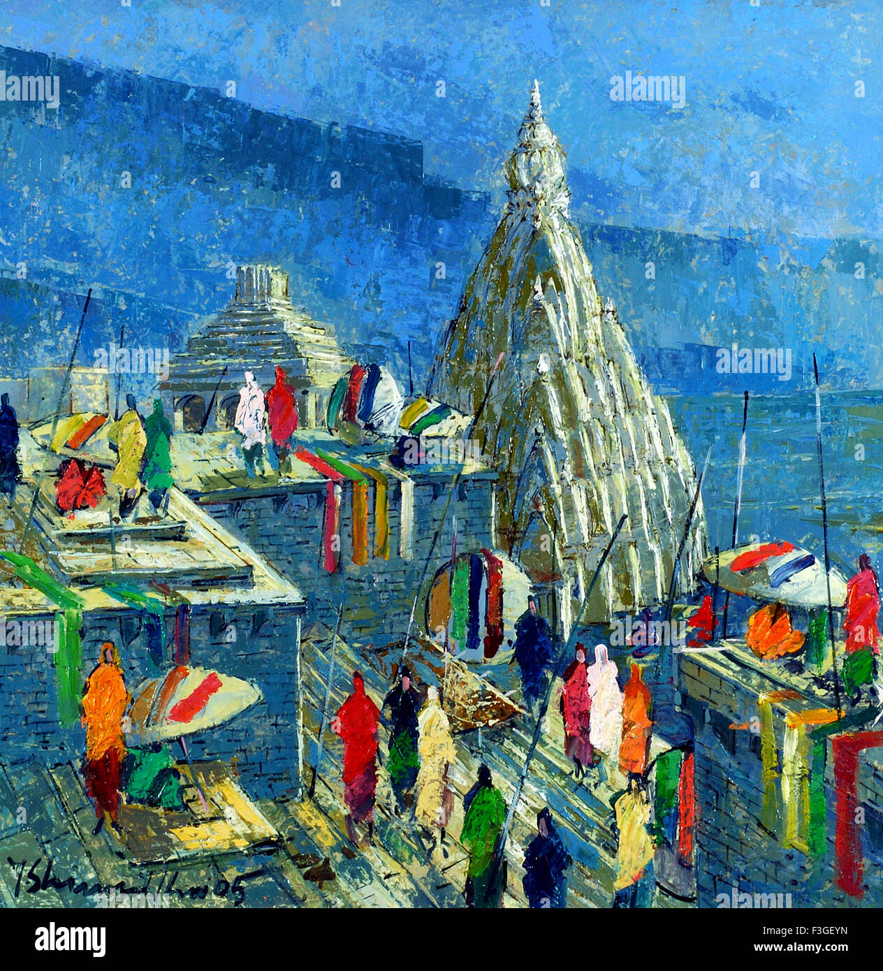 Painting, fine art, fineart, exhibition, India, Asia Stock Photo