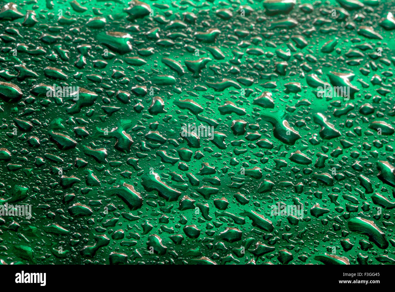 Abstract ; rain drops on a car ; water drops Stock Photo Alamy