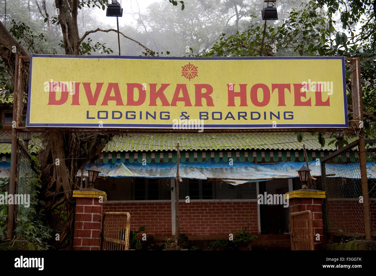 Divakar Hotel's board ; Matheran ; Maharashtra ; India Stock Photo - Alamy