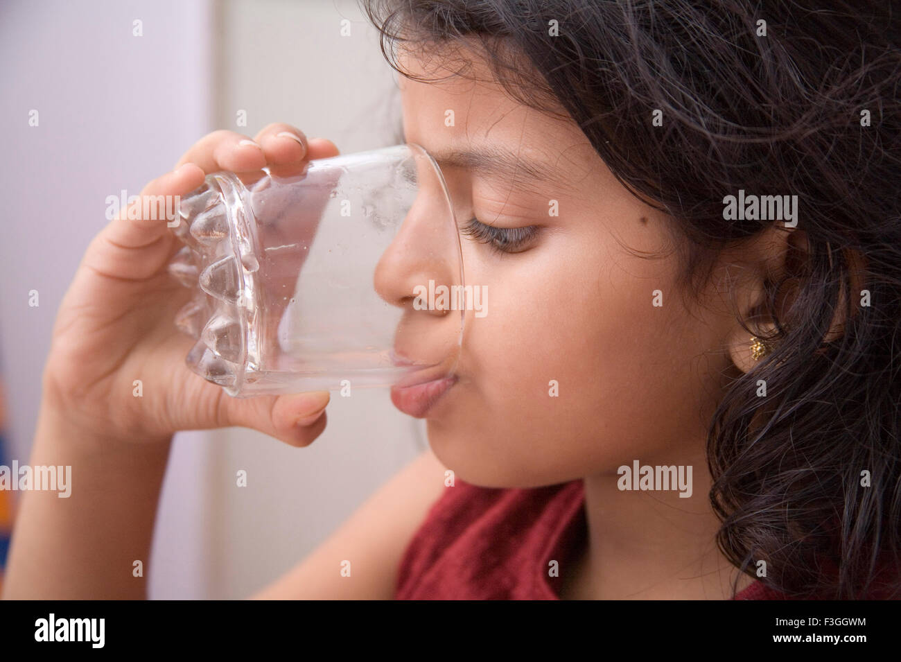 Girl drinking water - Model Released # 202 Stock Photo