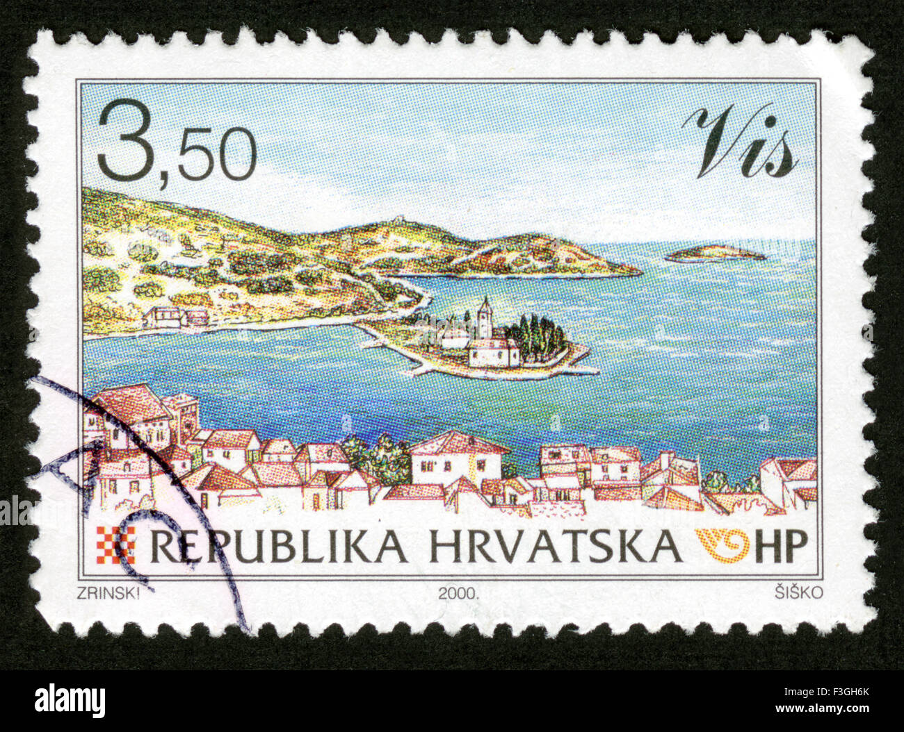 Croatia, post mark,stamp, art Stock Photo - Alamy