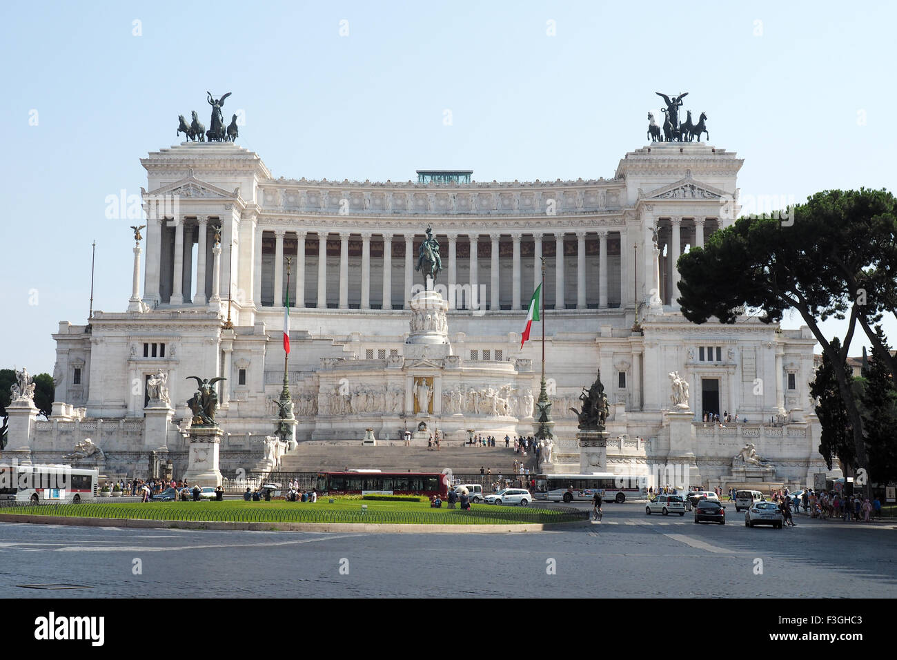 National Monument to Victor Emmanuel II, Rome. Stock Photo