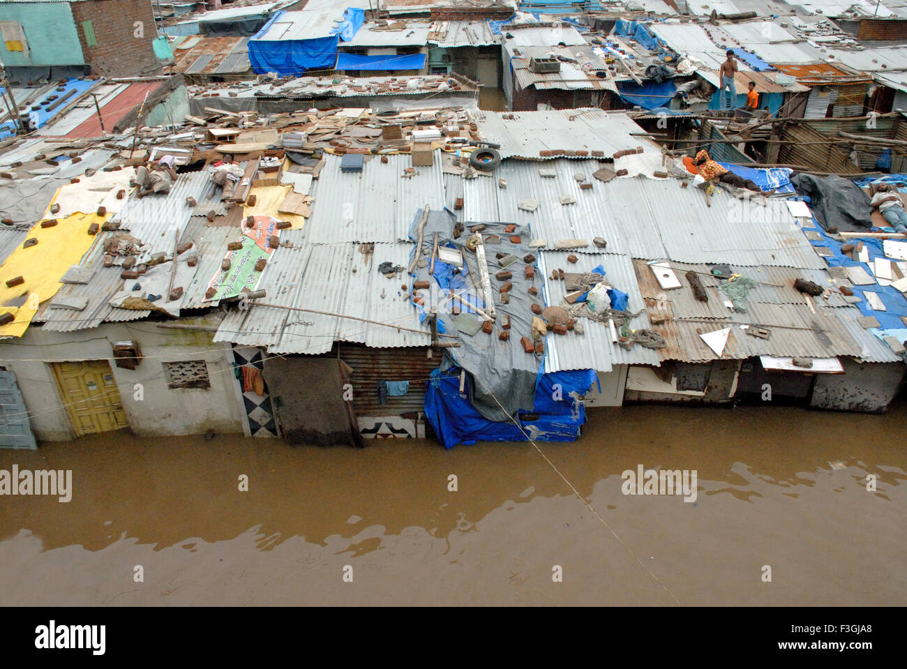 Overflow ; Tapi river ; Surat ; Gujarat ; India Stock Photo
