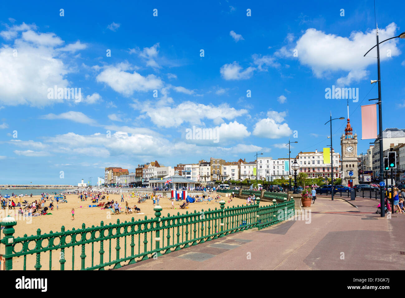 The promenade and beach in Margate, Kent, England, UK Stock Photo