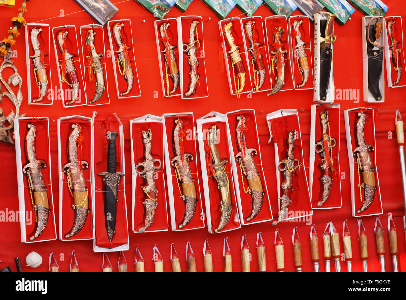 Daggers for sale, Jodhpur, Rajasthan, India, Asia Stock Photo