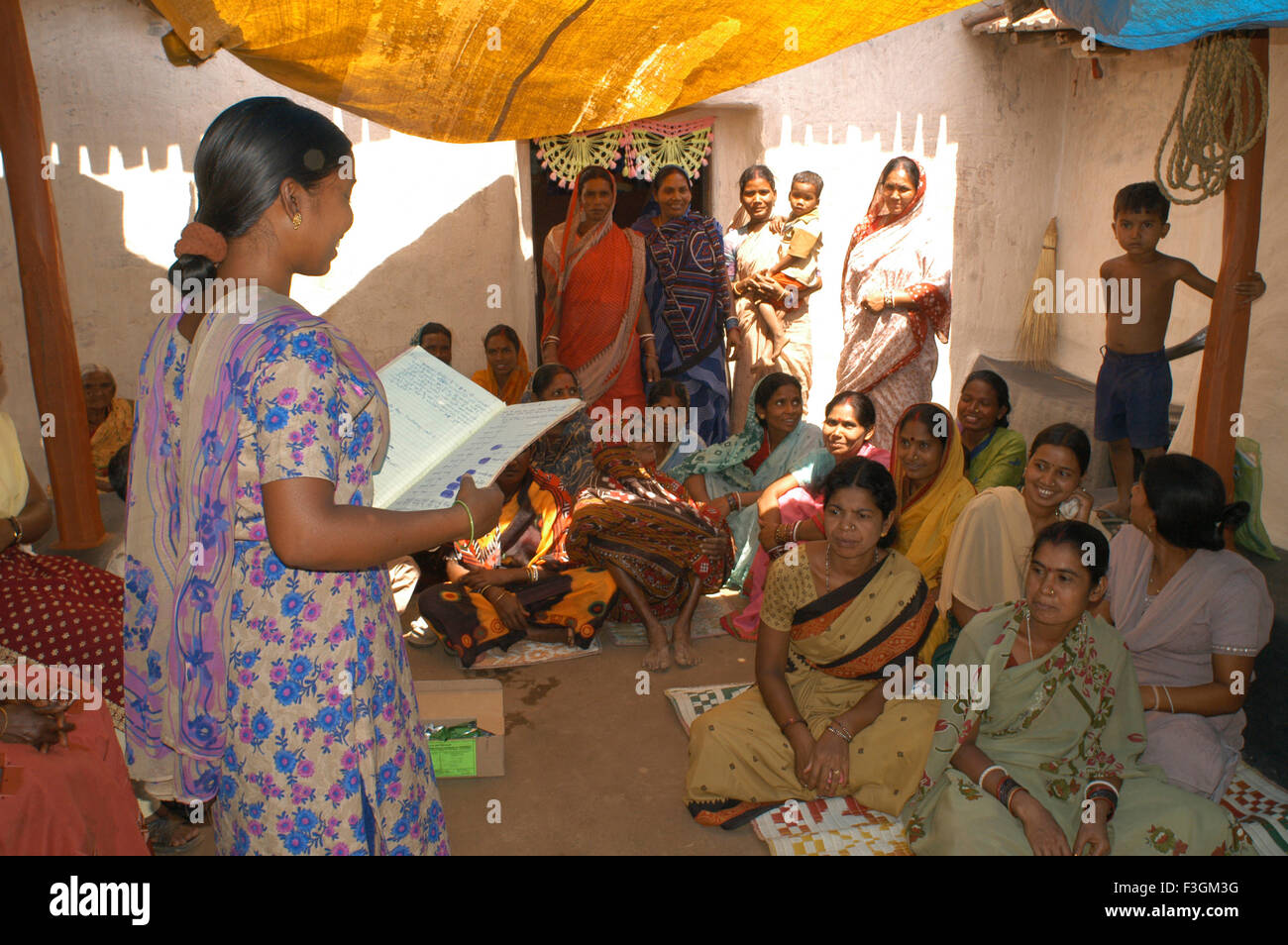 Health education in rural India Stock Photo