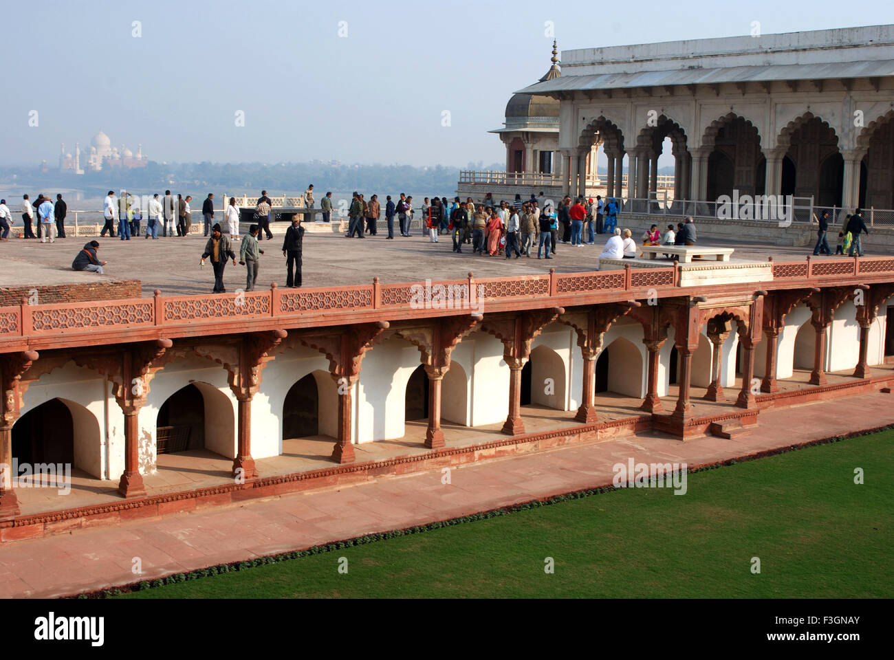 Diwan E khas inside Red fort ; Agra ; Uttar Pradesh ; India Stock Photo
