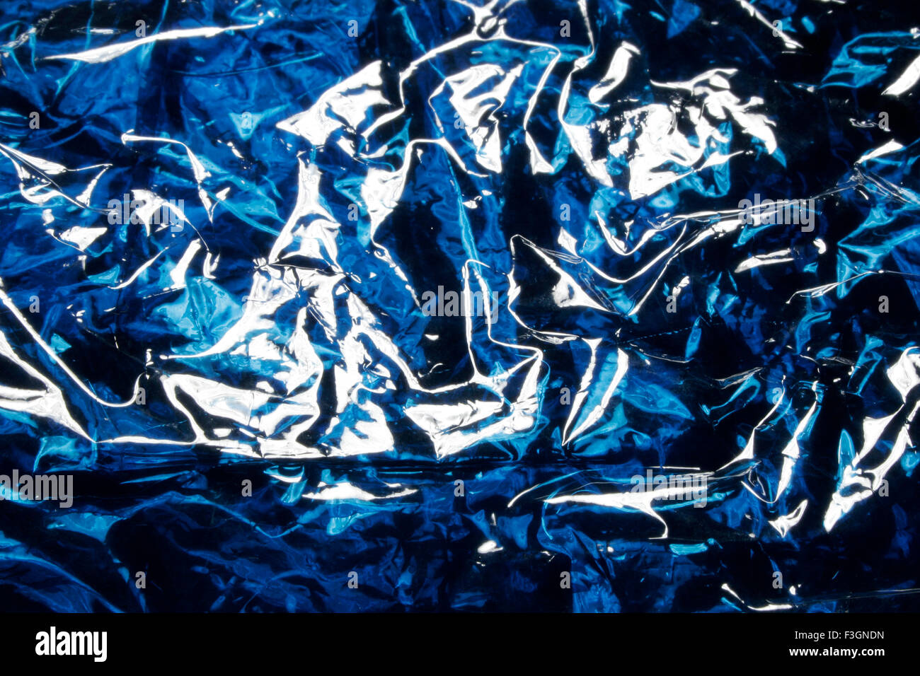 blue cellophane paper Stock Photo