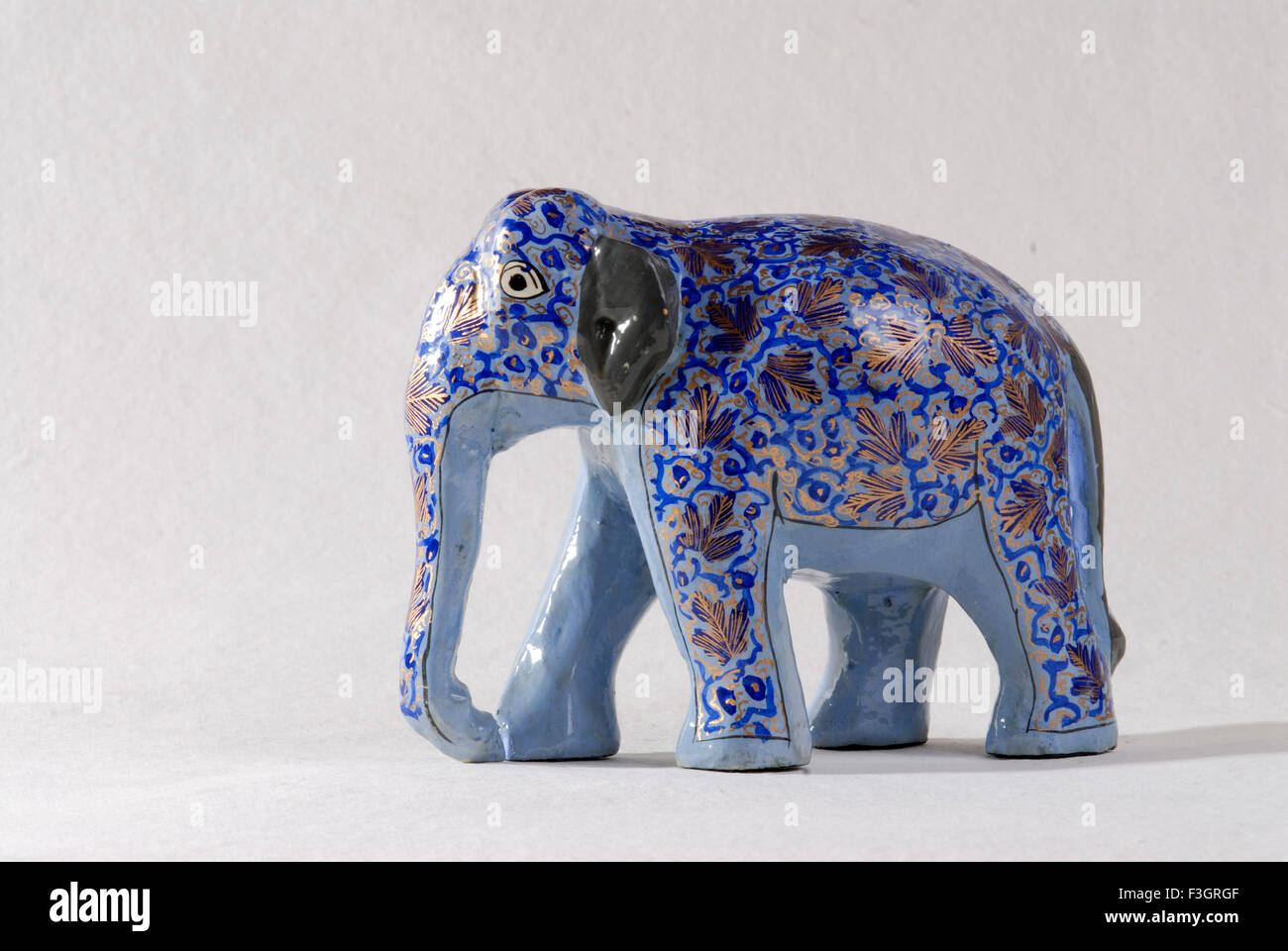 Elephant in paper pulp Jammu and Kashmir handicraft Stock Photo