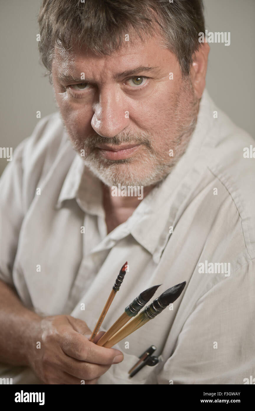 Portrait of a painter in his Stock Photo Alamy