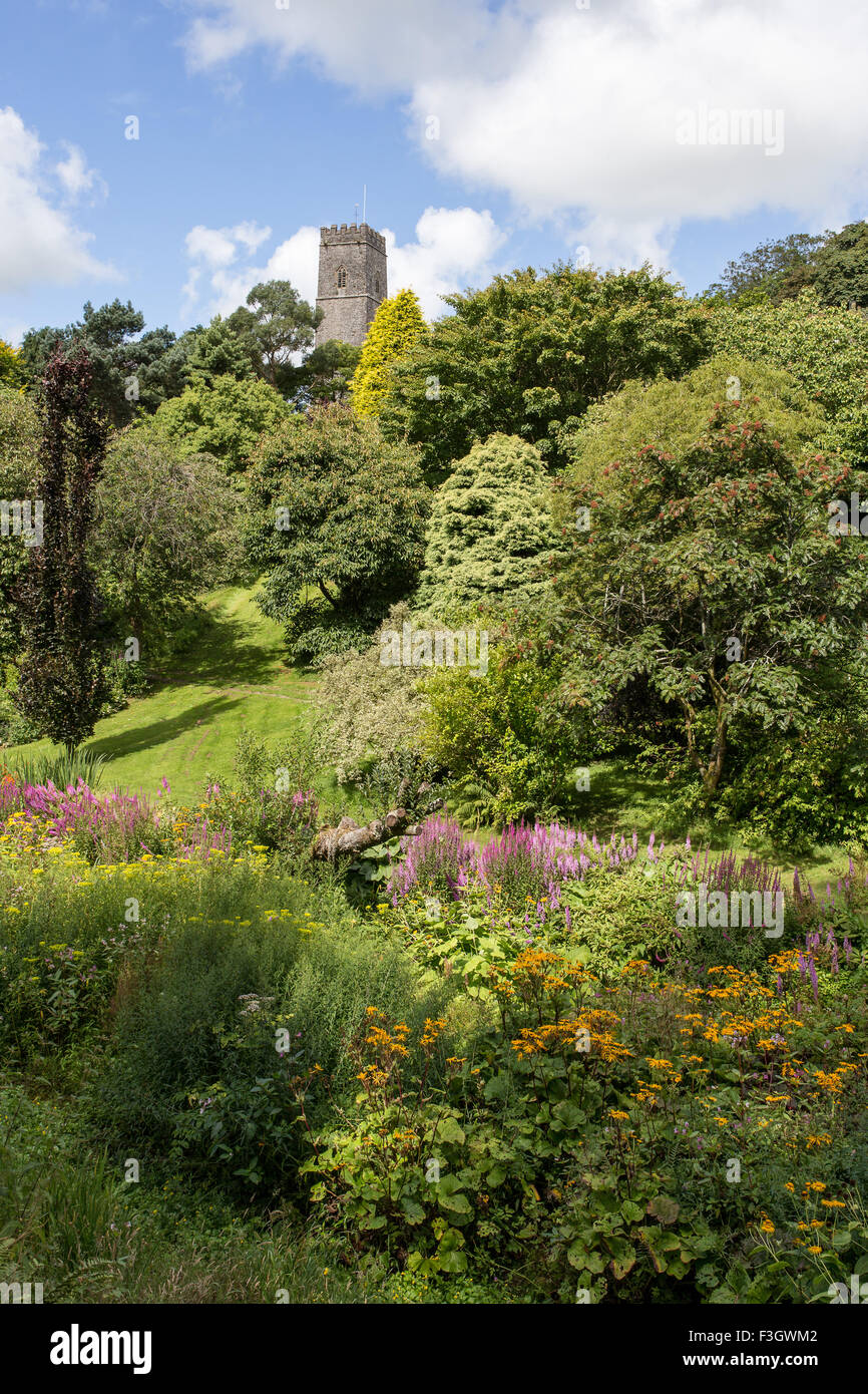 views across a garden Stock Photo - Alamy