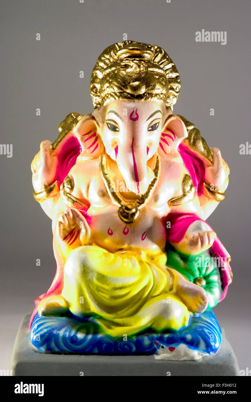 Celebration of Ganesh Chaturthi Elephant headed god one clay Idol ...