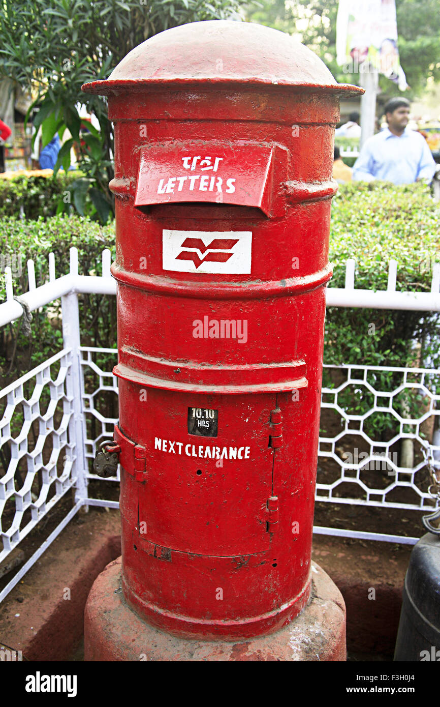 Letter box at J. Boman Behram road ; Bombay now Mumbai ; Maharashtra ; India Stock Photo