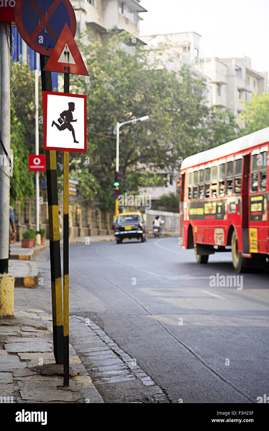 Traffic sign board ; Morarka chowk ; DR. Gopalrao Deshmukh marg