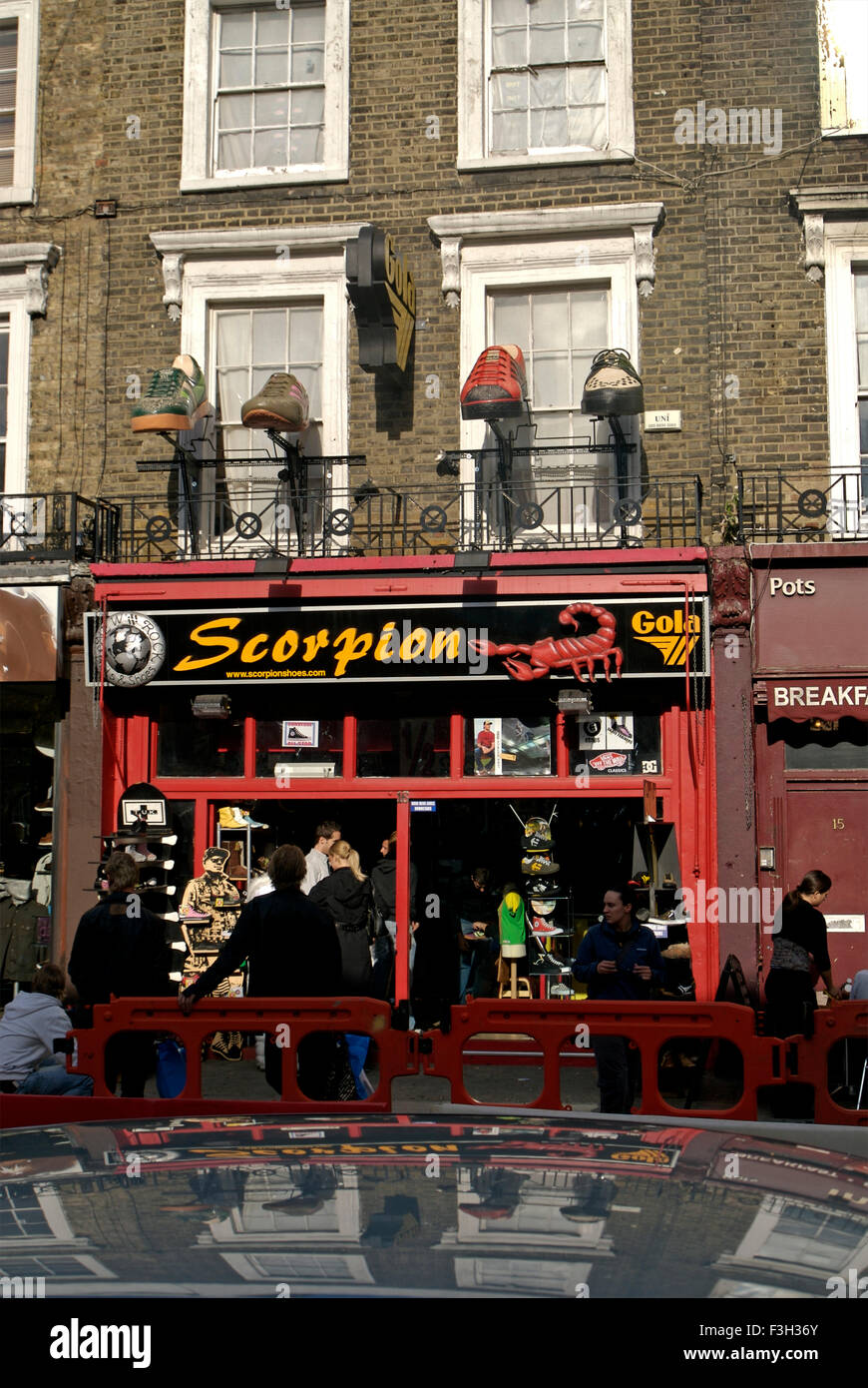 Scorpion Shoe Shop, Camden Town, London, England, United Kingdom, UK Stock Photo