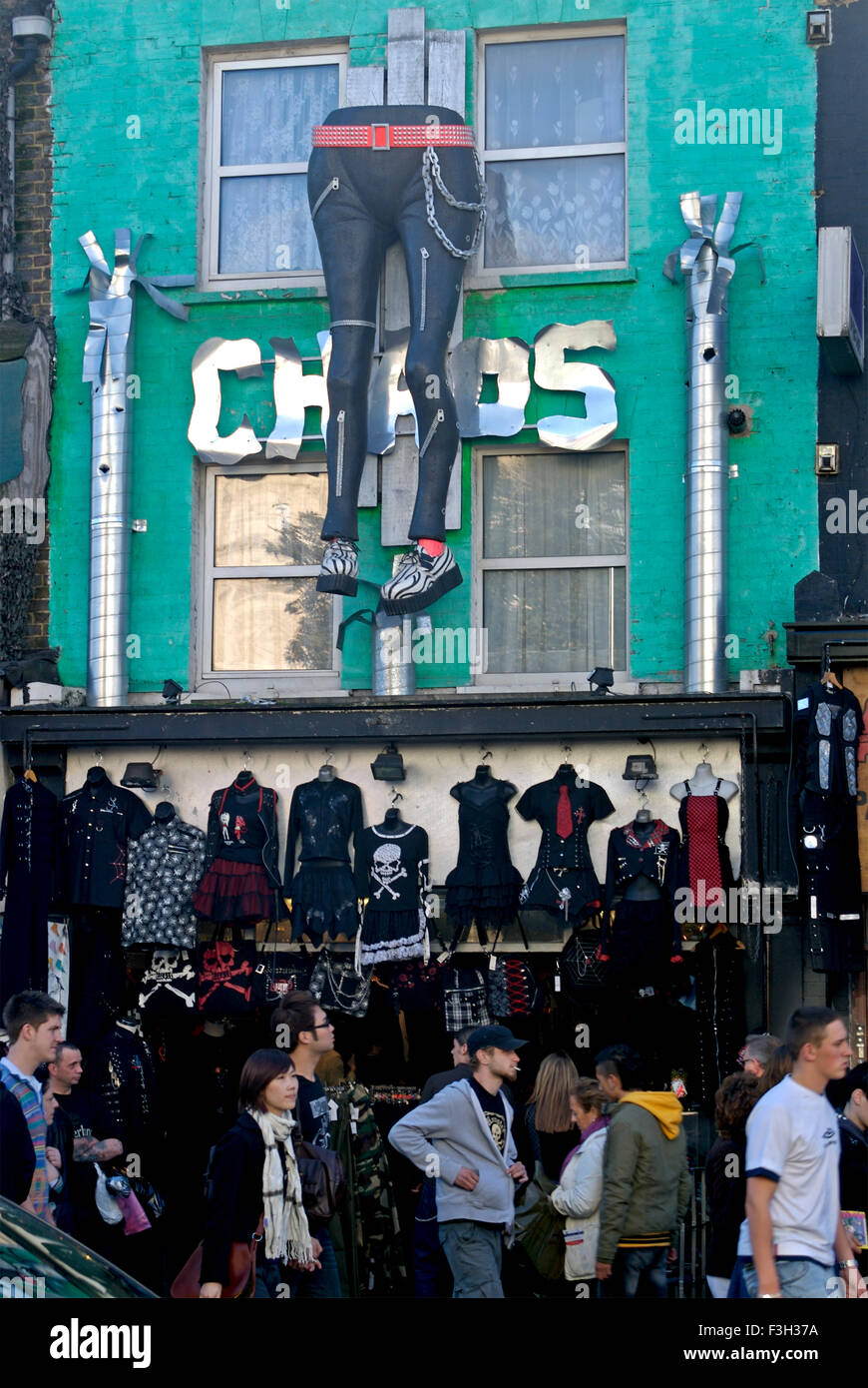 Leather goods store in Camden town market ; London ; U.K. United