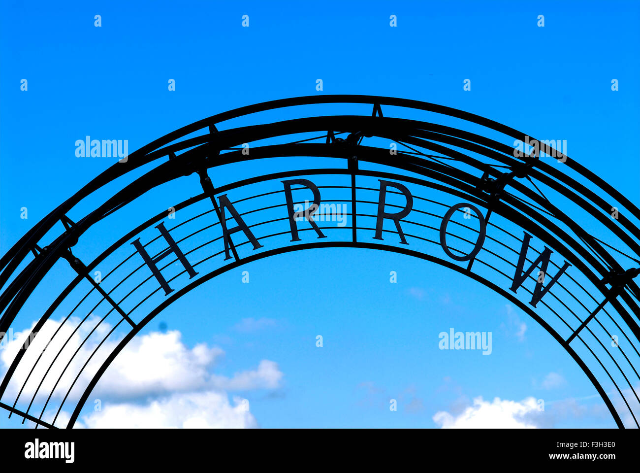 Harrow On The Hill Entrance sign London England UK United Kingdom ...
