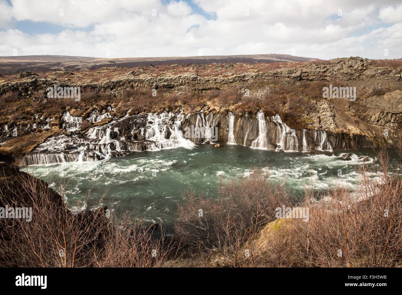 Hraunfossar falls, Iceland Stock Photo