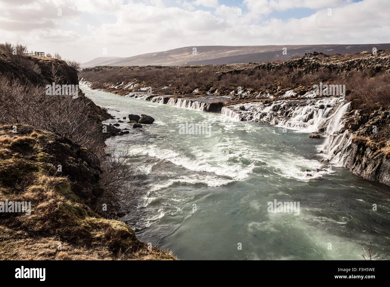 Hraunfossar falls, Iceland Stock Photo