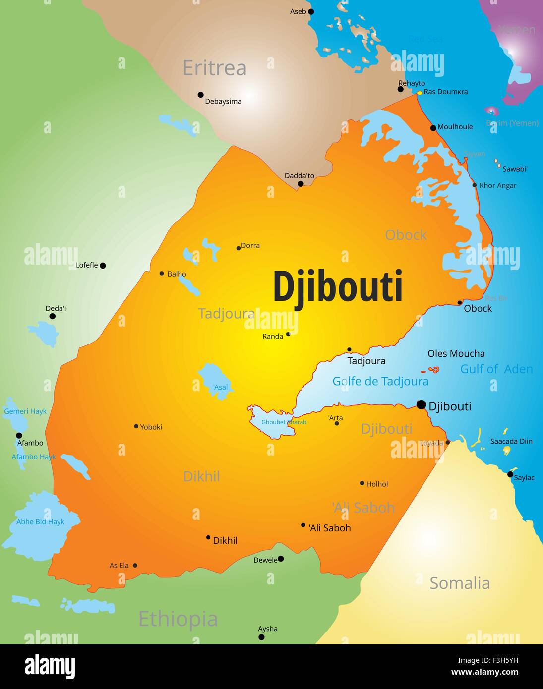 Djibouti Stock Vector