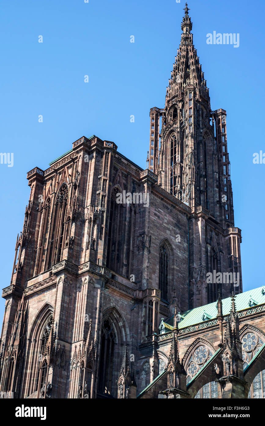 Cathedral of Our Lady of Strasbourg / Cathédrale Notre-Dame de Strasbourg, Alsace, France Stock Photo