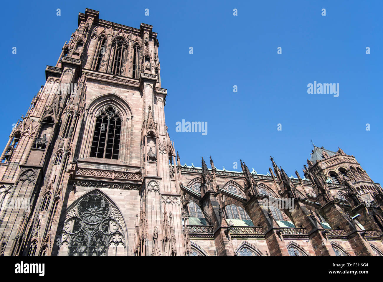 Cathedral of Our Lady of Strasbourg / Cathédrale Notre-Dame de Strasbourg, Alsace, France Stock Photo