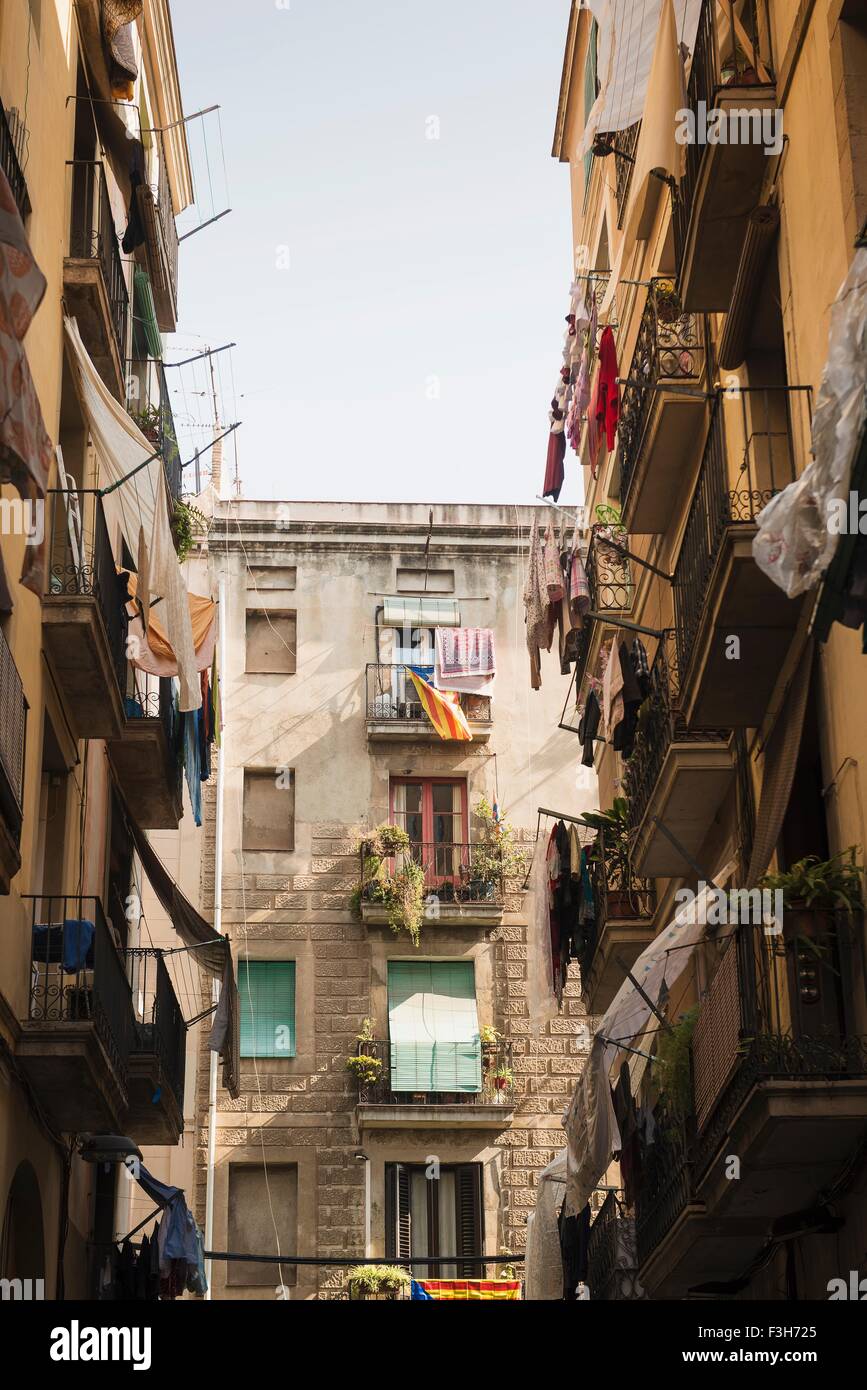 Residential apartment blocks, Barcelona, Spain Stock Photo