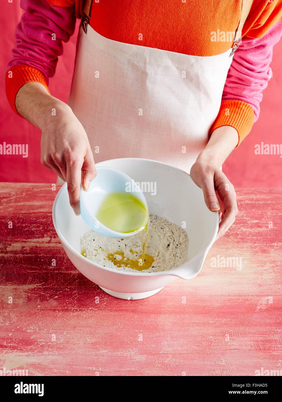 Making water crackers Stock Photo Alamy
