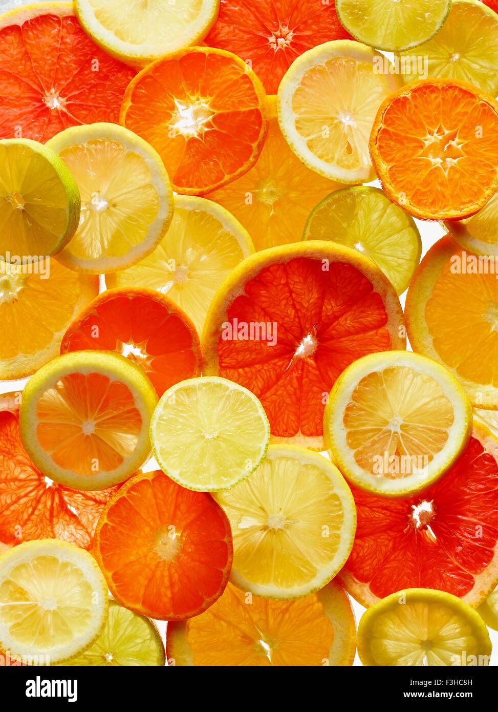 Citrus fruits slices Stock Photo