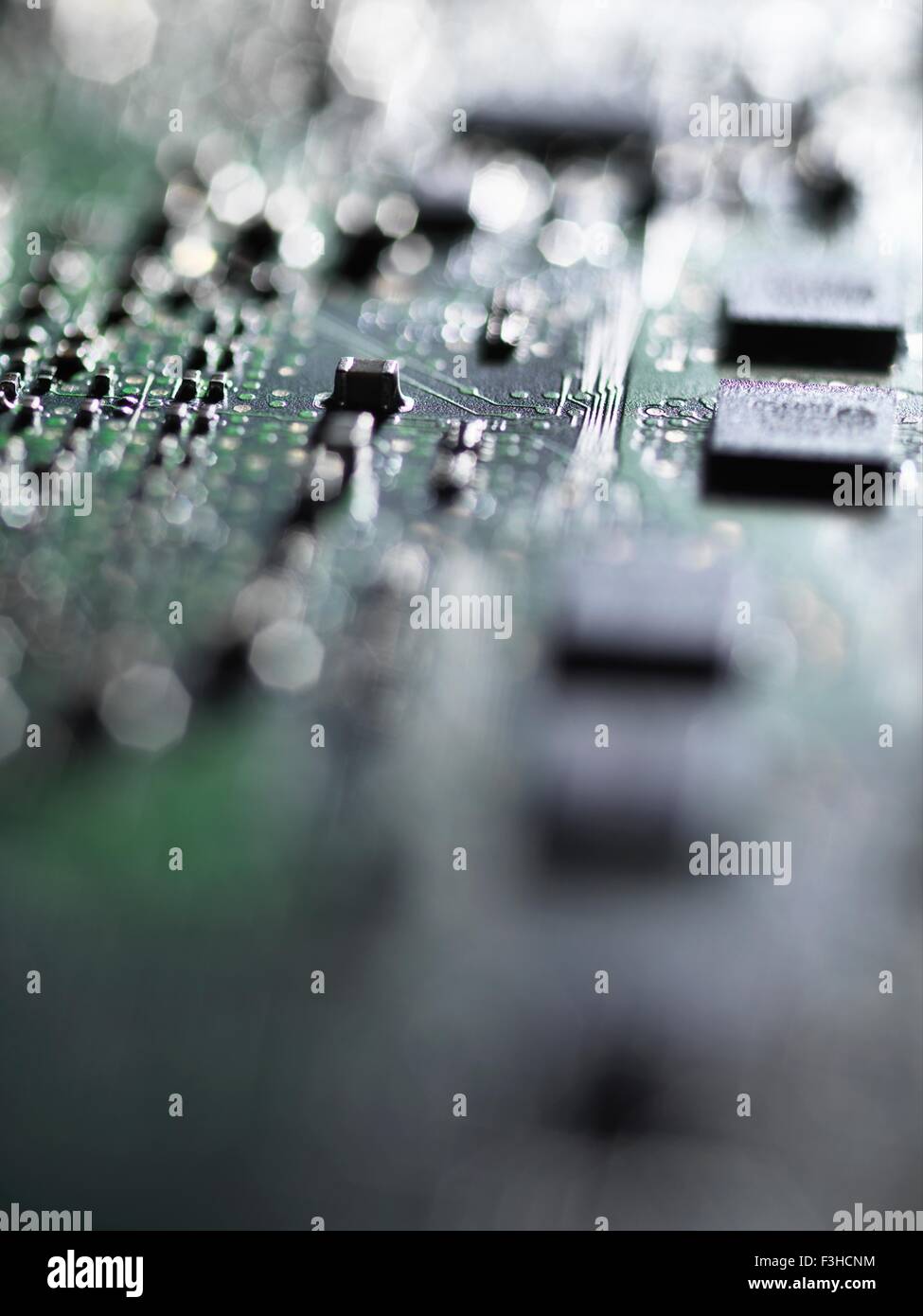Close up of mother board of laptop Stock Photo