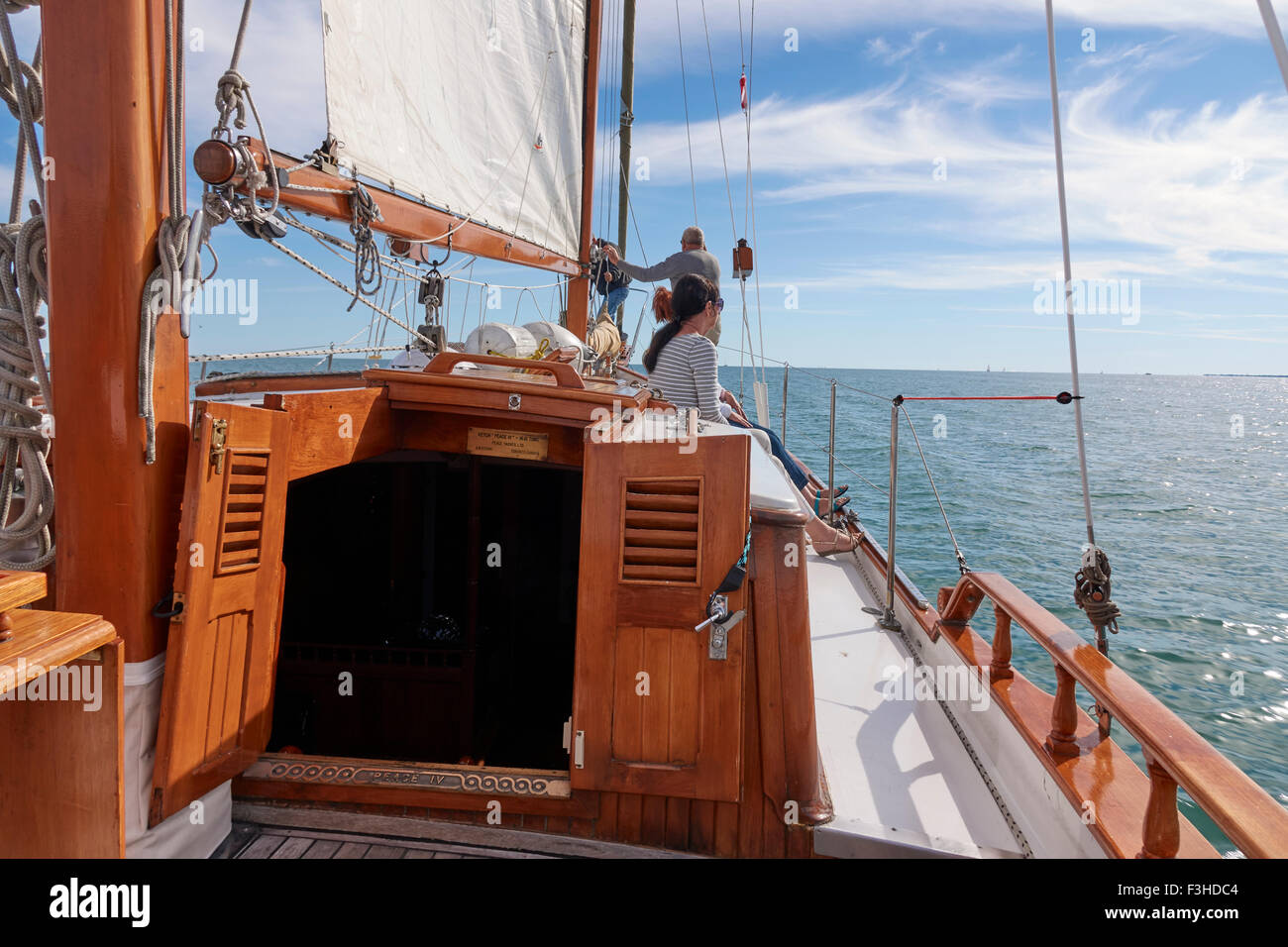 Sailing On Lake Ontario Canada In A Formosa Ketch Made From Teak Wood