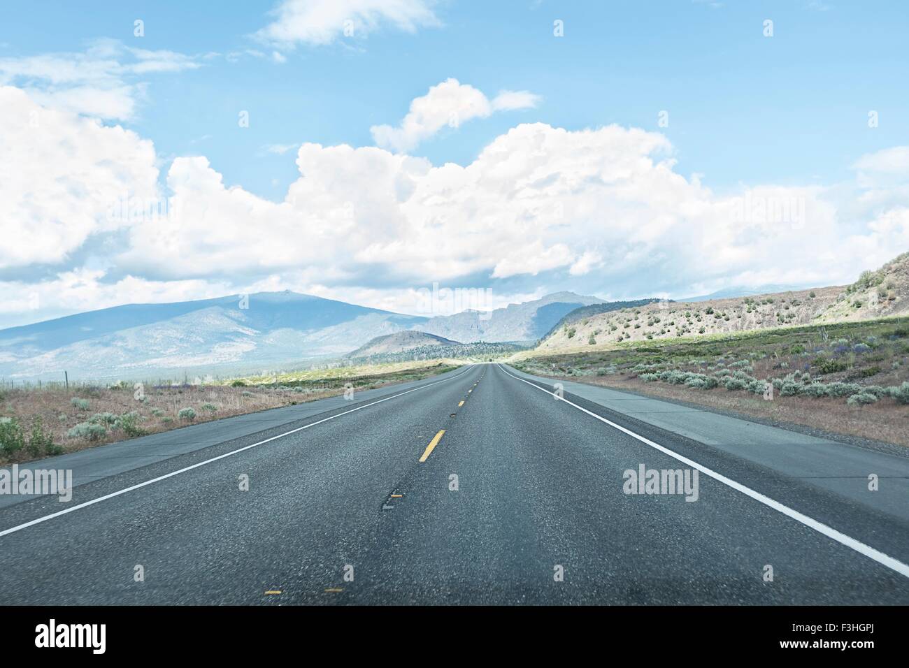 Open road, Mendocino County, California, USA Stock Photo