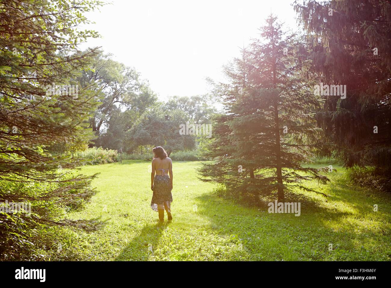 Mature woman alone walking park hi-res stock photography and images - Alamy