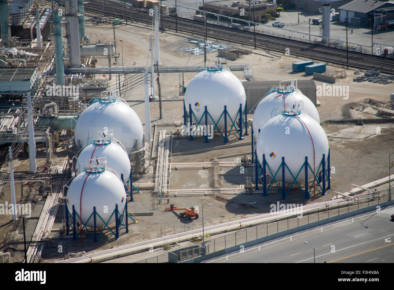 tank farm aerial view Stock Photo Alamy