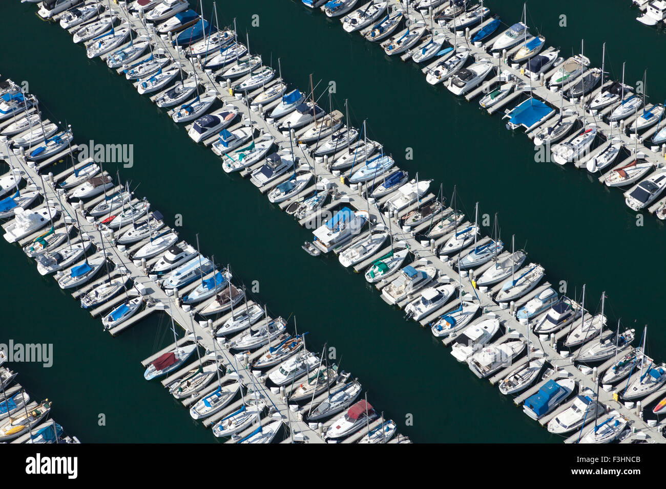 aerial view of Long Beach CA Stock Photo