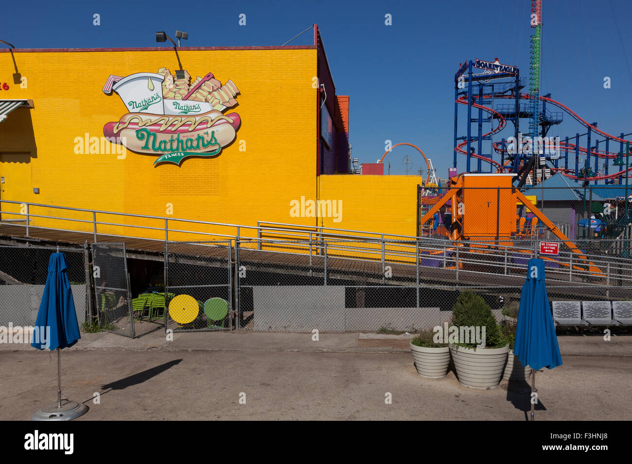 Nathans Famous restaurant, Coney Island, New York Stock Photo