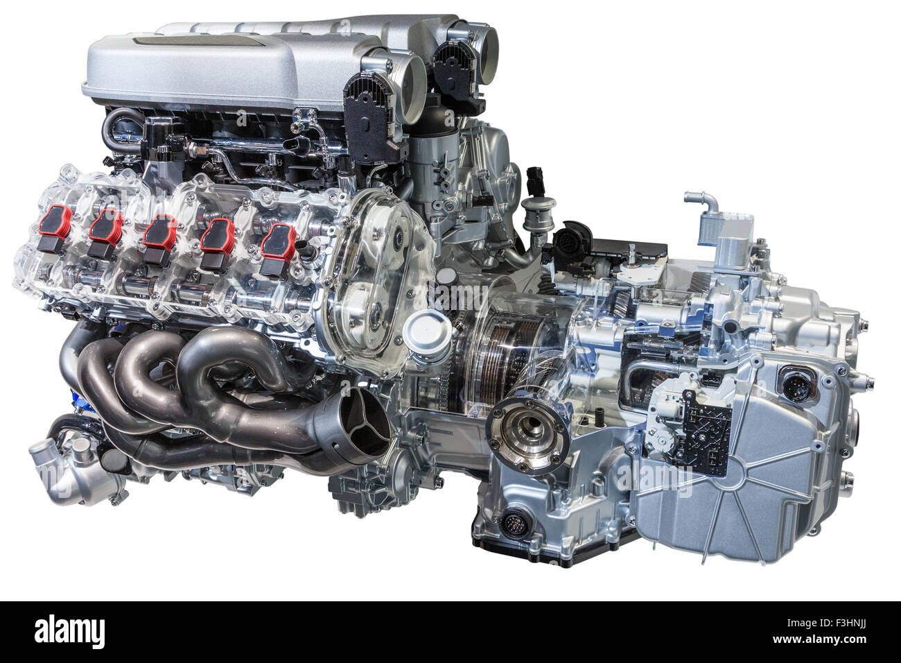 Engine And Transmission >> Modern V10 Sports Car Engine With Transmission Isolated On Engine And Transmission >> Modern V10 Sports Car Engine With Transmission Isolated On
