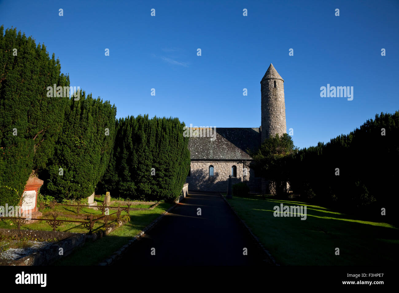 20th Century St Patrick's Memorial Church, Saul.  on the site of St Patrick's first church built in 432 A.D, County Down, Northern Ireland Stock Photo