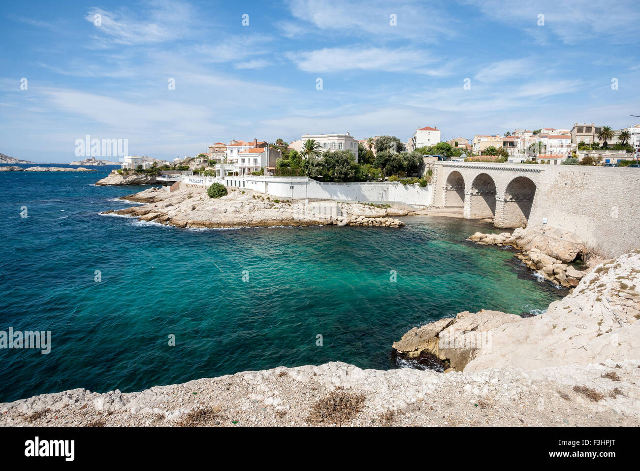 Corniche President John Fitzgerald Kennedy, Marseille, France Stock Photo